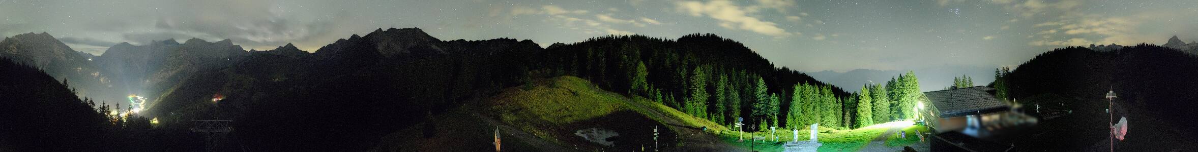 Brandnertal Panoramabahn Burtschasattel snow cam captured at 18 September 2026 at 11:38 pm GMT+2