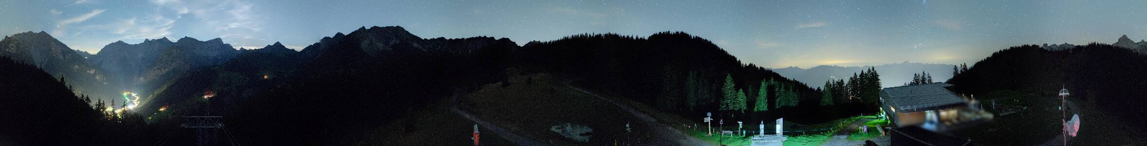 Brandnertal Panoramabahn Burtschasattel snow cam captured at 19 September 2026 at 11:55 pm GMT+2