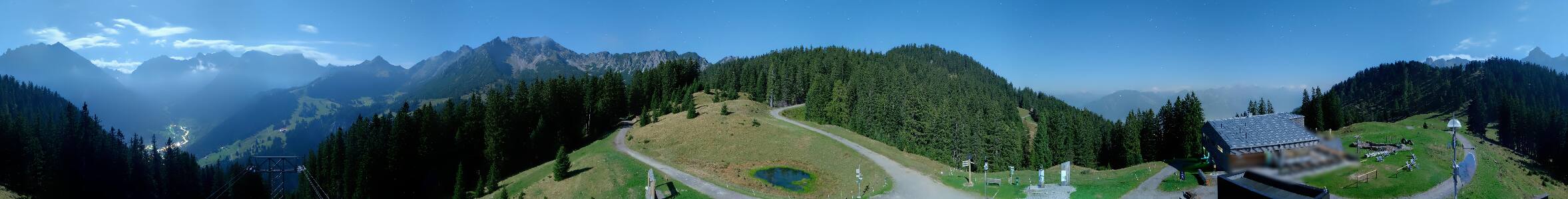 Brandnertal Panoramabahn Burtschasattel snow cam captured at 24 September 2026 at 11:57 pm GMT+2