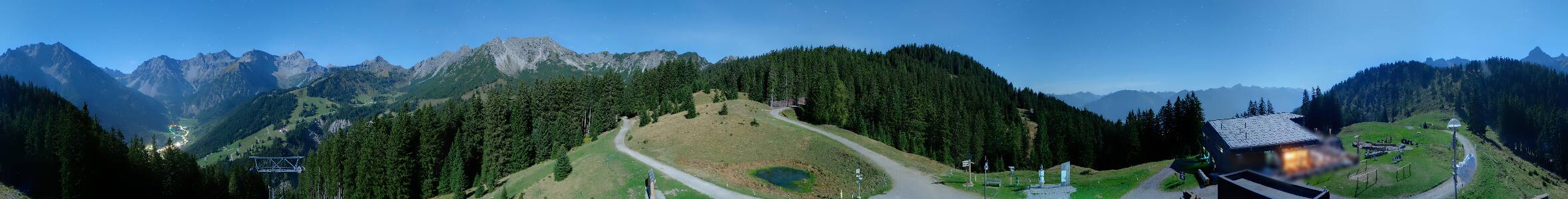 Brandnertal Panoramabahn Burtschasattel snow cam captured at 28 September 2026 at 11:43 pm GMT+2