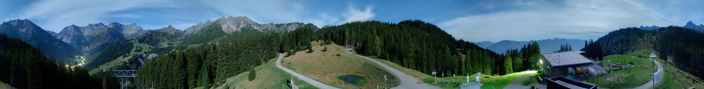 Brandnertal Panoramabahn Burtschasattel snow cam captured at 29 September 2026 at 11:59 pm GMT+2