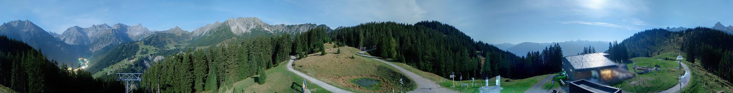 Brandnertal Panoramabahn Burtschasattel snow cam captured at 30 September 2026 at 11:59 pm GMT+2