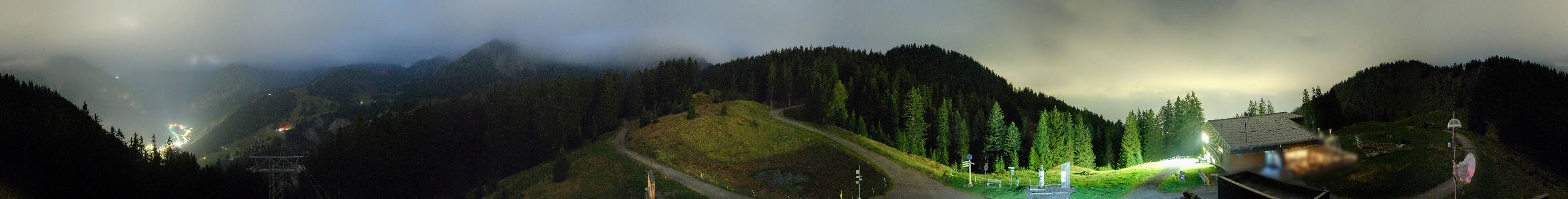 Brandnertal Panoramabahn Burtschasattel snow cam captured at 1 October 2026 at 11:39 pm GMT+2