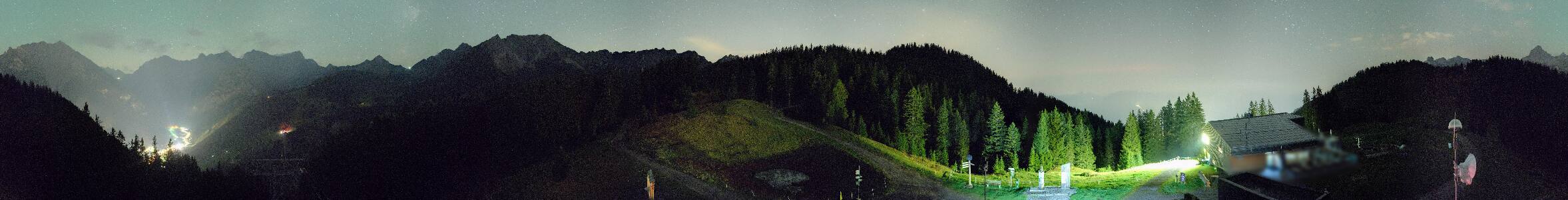 Brandnertal Panoramabahn Burtschasattel snow cam captured at 3 October 2026 at 11:37 pm GMT+2