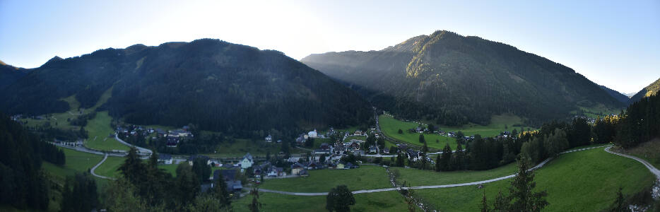 Donnersbachwald Ort snow cam captured at 15 September 2026 at 6:14 pm GMT+2