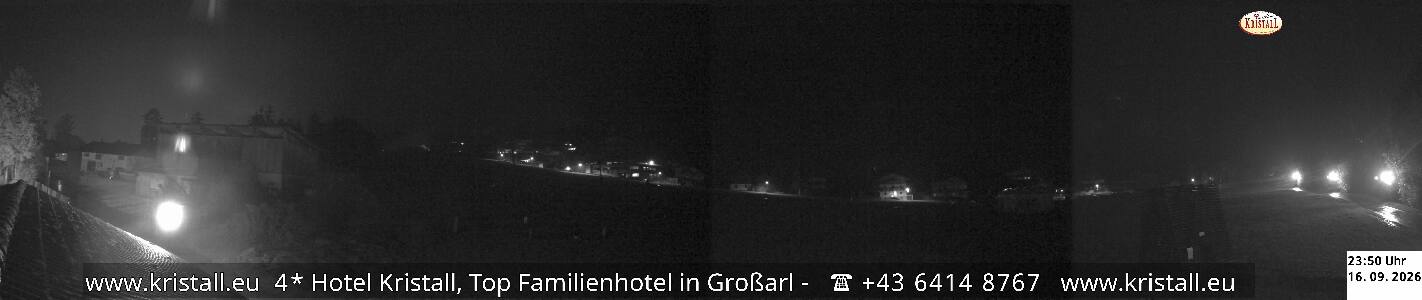 Großarl Hotel Kristall Übungslift snow cam captured at 16 September 2026 at 11:59 pm GMT+2