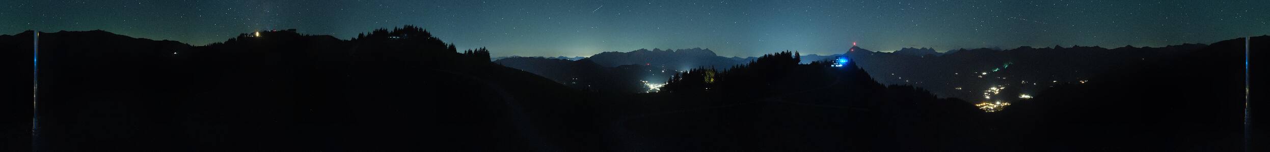 Kitzbühel Hahnenkamm snow cam captured at 14 September 2026 at 11:55 pm GMT+2