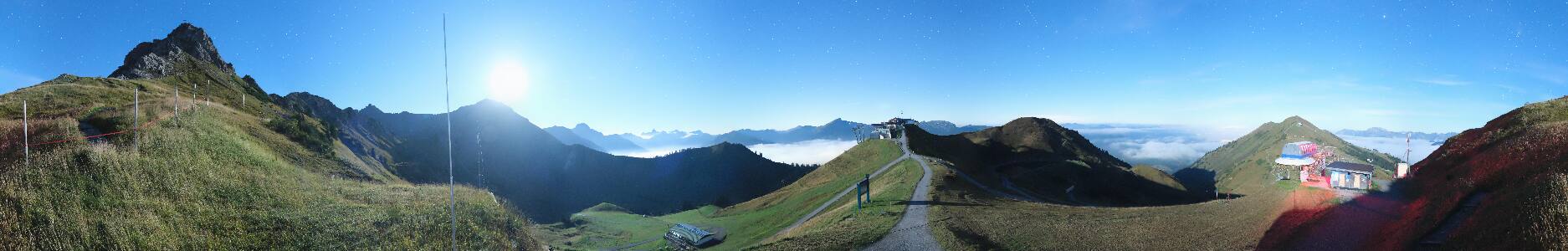 Kleinwalsertal Kanzelwandbahn snow cam captured at 21 September 2026 at 11:55 pm GMT+2