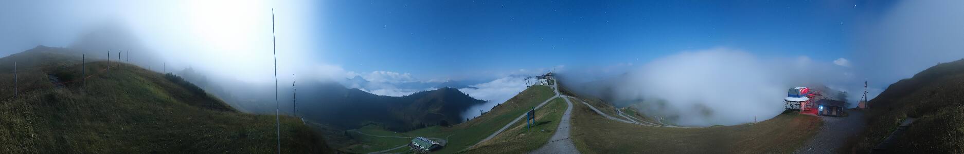 Kleinwalsertal Kanzelwandbahn snow cam captured at 24 September 2026 at 11:52 pm GMT+2