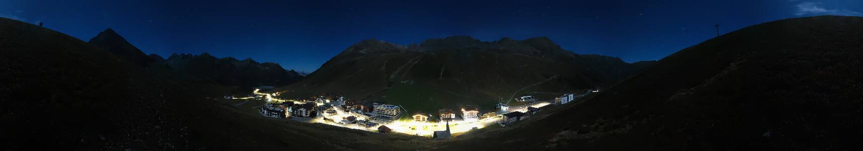 Kühtai Ortsblick snow cam captured at 26 September 2026 at 11:53 pm GMT+2