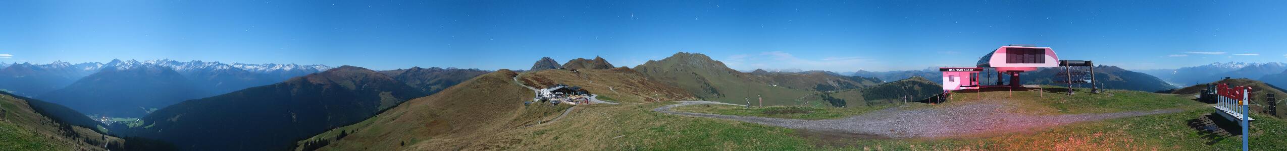 Panorama Alm Pass Thurn – Kitzbühel snow cam captured at 25 September 2026 at 11:55 pm GMT+2
