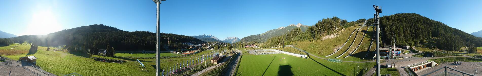 Seefeld Casino Arena snow cam captured at 15 September 2026 at 6:08 pm GMT+2