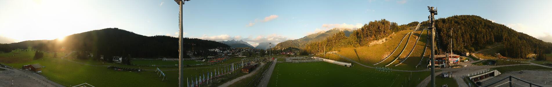 Seefeld Casino Arena snow cam captured at 18 September 2026 at 6:47 pm GMT+2