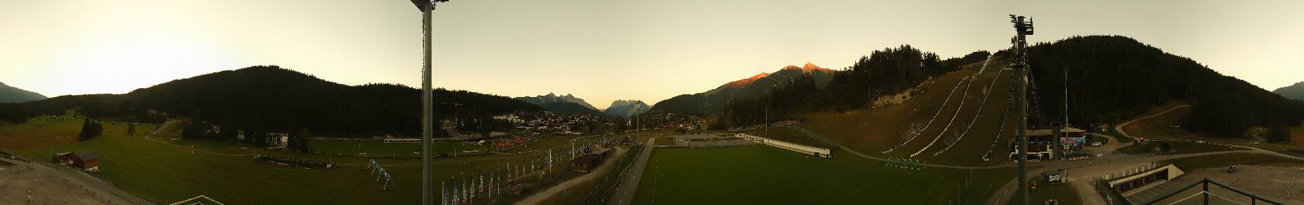 Seefeld Casino Arena snow cam captured at 27 September 2026 at 7:08 pm GMT+2