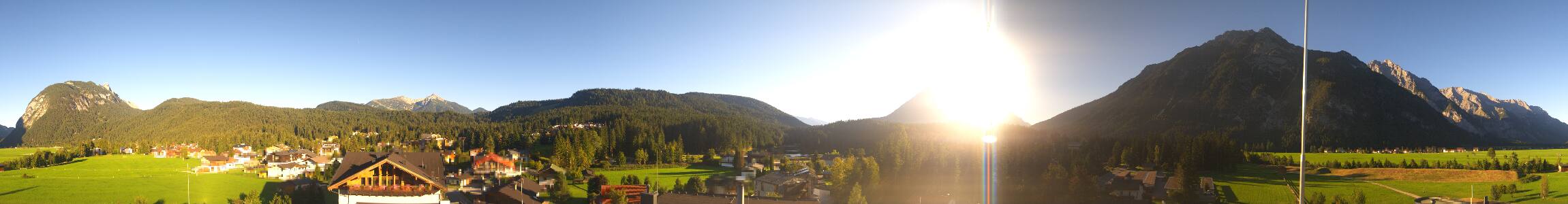 Seefeld Leutasch Hotel Quellenhof snow cam captured at 15 September 2026 at 6:08 pm GMT+2
