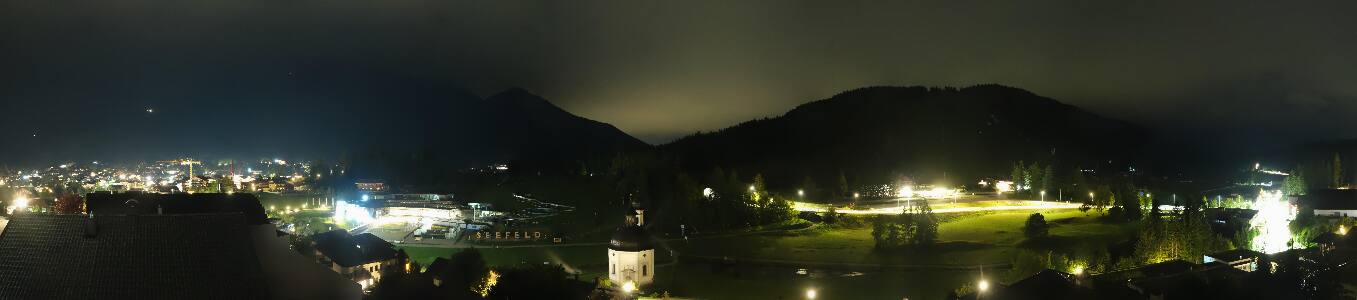 Seefeld Seekirchl Panorama snow cam captured at 11 September 2026 at 11:45 pm GMT+2
