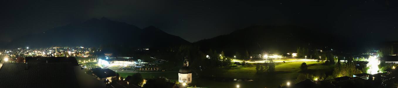 Seefeld Seekirchl Panorama snow cam captured at 12 September 2026 at 11:39 pm GMT+2
