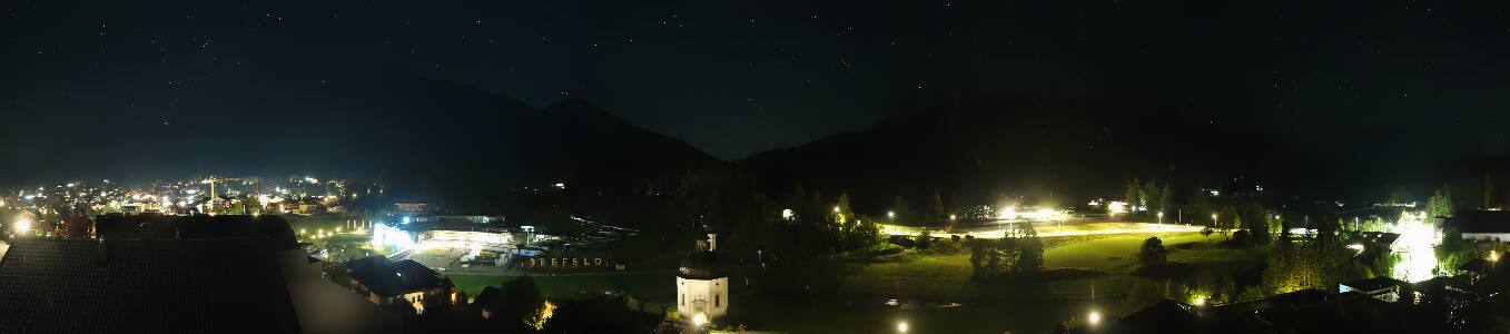 Seefeld Seekirchl Panorama snow cam captured at 14 September 2026 at 11:37 pm GMT+2
