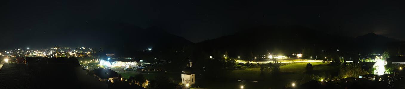 Seefeld Seekirchl Panorama snow cam captured at 19 September 2026 at 11:43 pm GMT+2