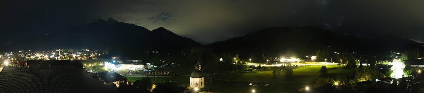 Seefeld Seekirchl Panorama snow cam captured at 20 September 2026 at 11:39 pm GMT+2