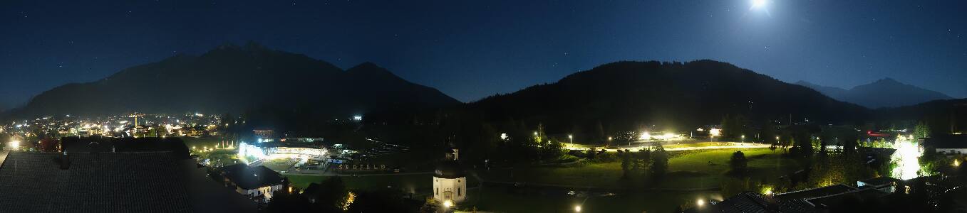 Seefeld Seekirchl Panorama snow cam captured at 22 September 2026 at 11:41 pm GMT+2