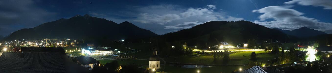 Seefeld Seekirchl Panorama snow cam captured at 23 September 2026 at 11:42 pm GMT+2