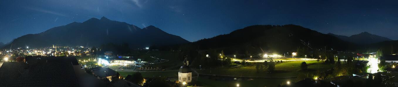 Seefeld Seekirchl Panorama snow cam captured at 29 September 2026 at 11:45 pm GMT+2