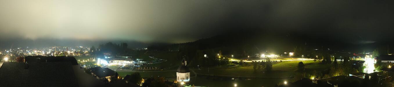Seefeld Seekirchl Panorama snow cam captured at 2 October 2026 at 11:47 pm GMT+2