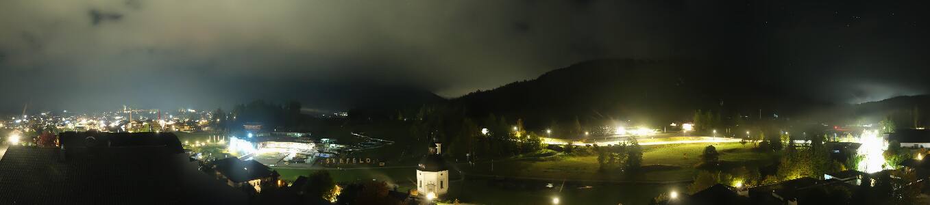 Seefeld Seekirchl Panorama snow cam captured at 5 October 2026 at 11:44 pm GMT+2
