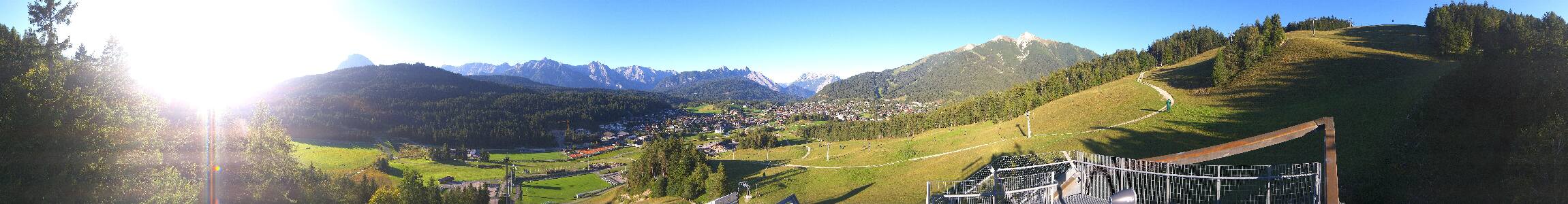 Seefeld Toni-Seelos-Schanze snow cam captured at 15 September 2026 at 6:08 pm GMT+2