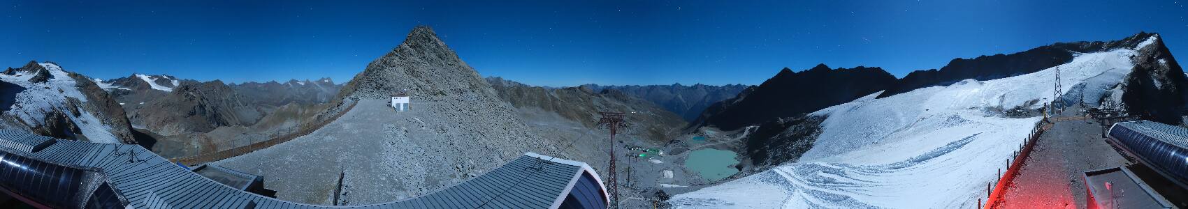 Sölden Schwarze Schneid snow cam captured at 27 September 2026 at 11:56 pm GMT+2