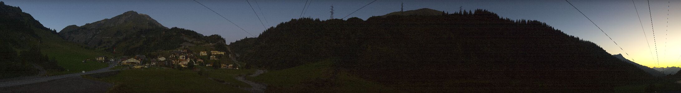 Stuben am Arlberg Ortsblick snow cam captured at 11 September 2026 at 8:05 pm GMT+2