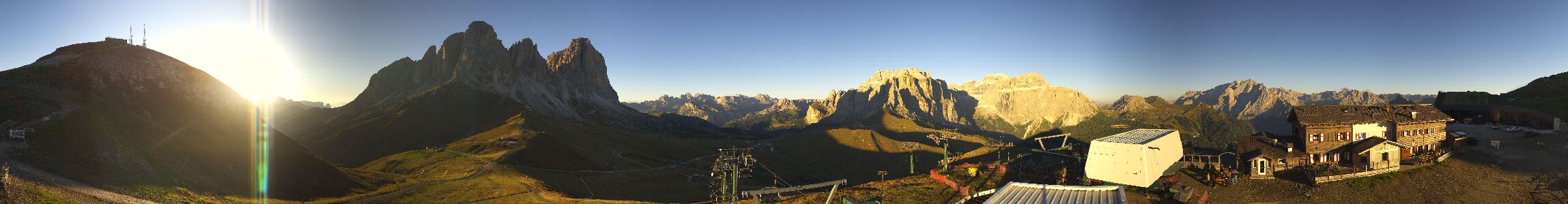 Canazei Col Rodella snow cam captured at 15 September 2026 at 6:46 pm GMT+2