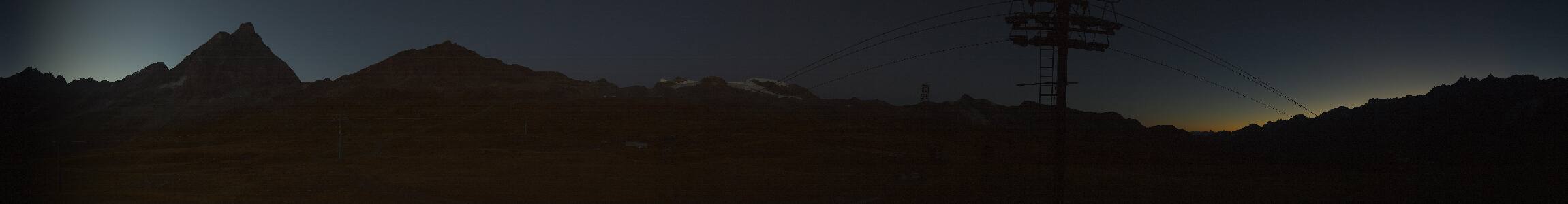 Cervinia Matterhorn snow cam captured at 11 September 2026 at 8:24 pm GMT+2
