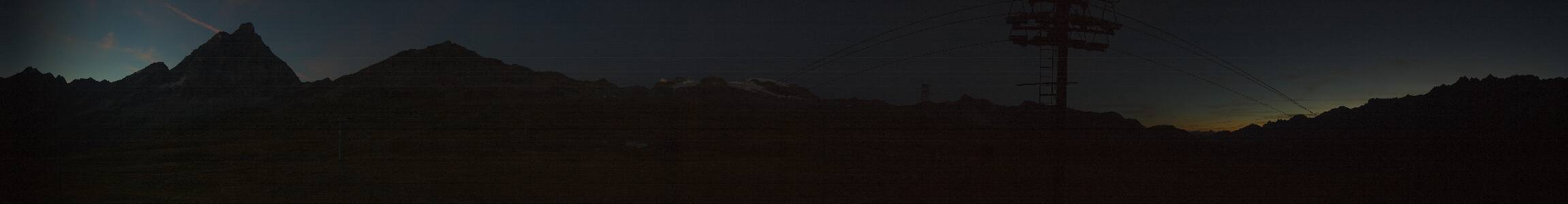 Cervinia Matterhorn snow cam captured at 12 September 2026 at 8:25 pm GMT+2
