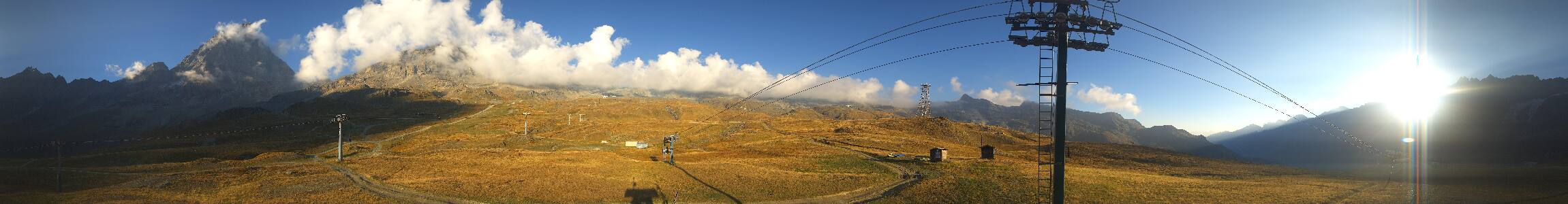 Cervinia Matterhorn snow cam captured at 15 September 2026 at 6:46 pm GMT+2
