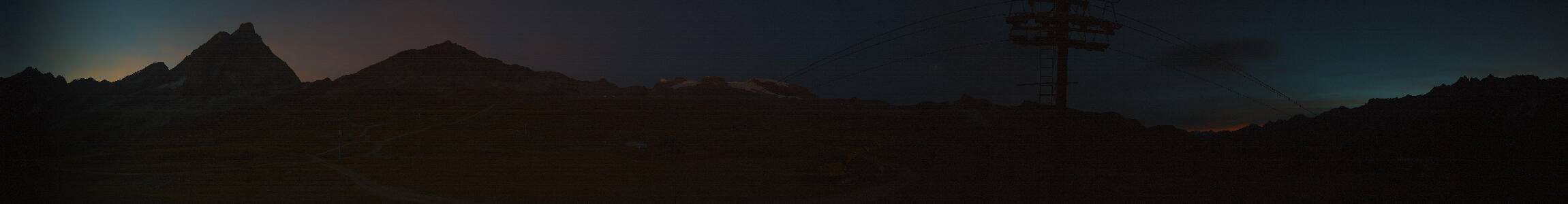 Cervinia Matterhorn snow cam captured at 21 September 2026 at 8:02 pm GMT+2