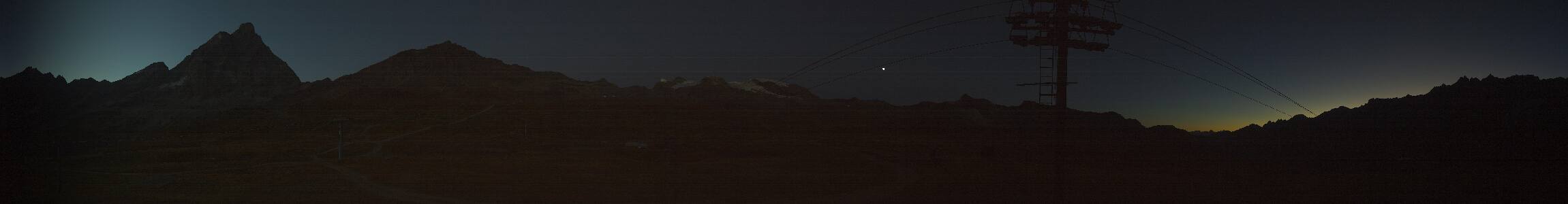 Cervinia Matterhorn snow cam captured at 22 September 2026 at 8:03 pm GMT+2