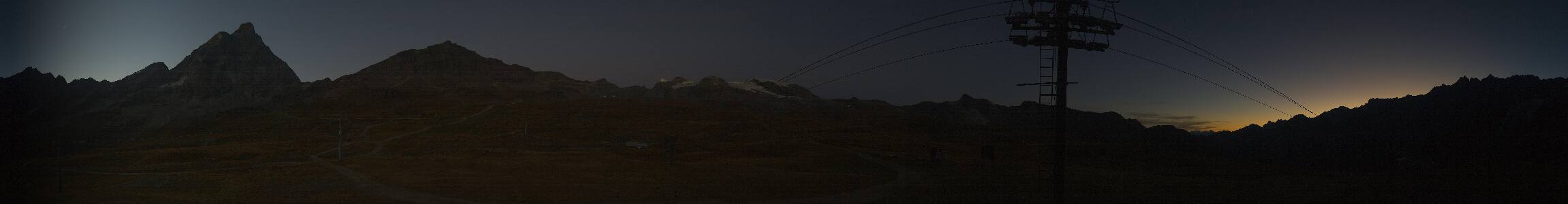 Cervinia Matterhorn snow cam captured at 26 September 2026 at 7:49 pm GMT+2