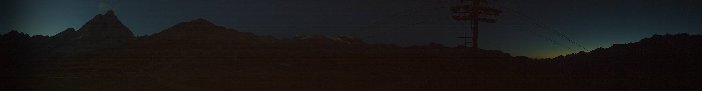 Cervinia Matterhorn snow cam captured at 27 September 2026 at 7:55 pm GMT+2