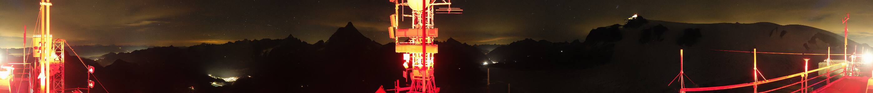 Cervinia Plateau Rosa snow cam captured at 12 September 2026 at 11:54 pm GMT+2