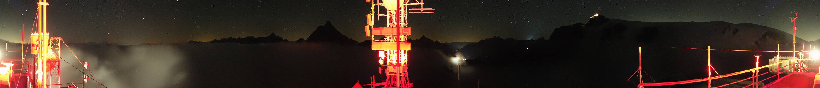 Cervinia Plateau Rosa snow cam captured at 14 September 2026 at 11:53 pm GMT+2