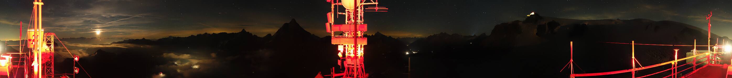 Cervinia Plateau Rosa snow cam captured at 19 September 2026 at 11:55 pm GMT+2