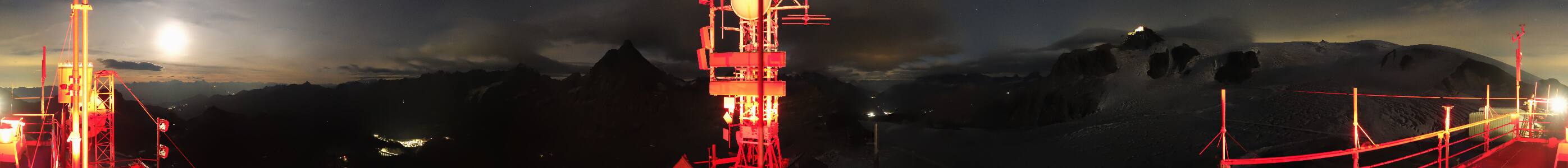 Cervinia Plateau Rosa snow cam captured at 20 September 2026 at 11:52 pm GMT+2
