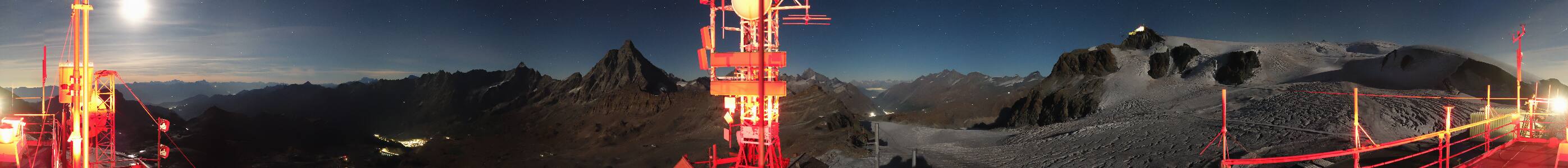 Cervinia Plateau Rosa snow cam captured at 21 September 2026 at 11:54 pm GMT+2