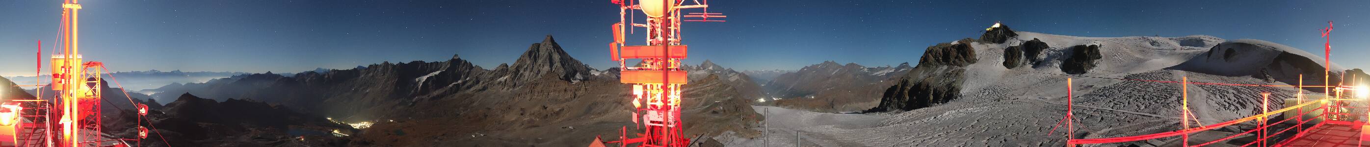 Cervinia Plateau Rosa snow cam captured at 22 September 2026 at 11:54 pm GMT+2
