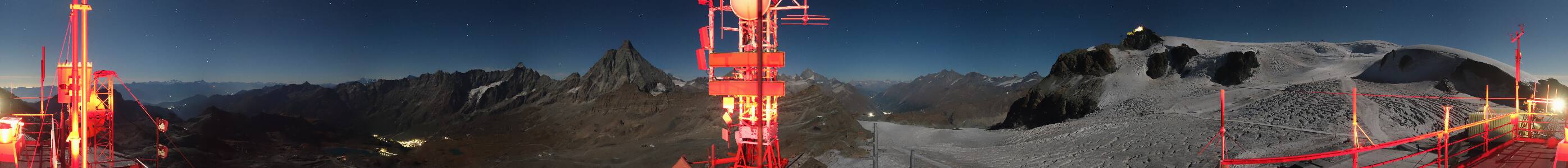 Cervinia Plateau Rosa snow cam captured at 23 September 2026 at 11:55 pm GMT+2