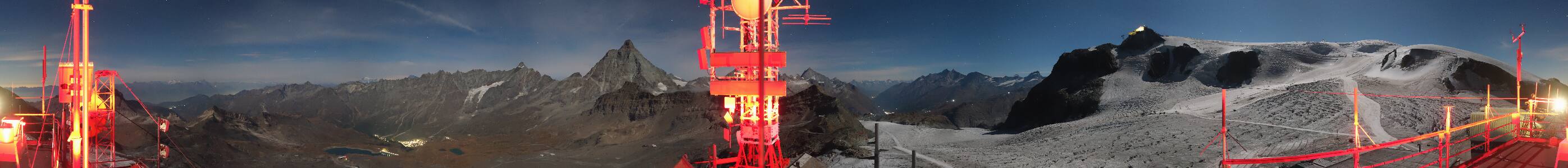Cervinia Plateau Rosa snow cam captured at 28 September 2026 at 11:55 pm GMT+2