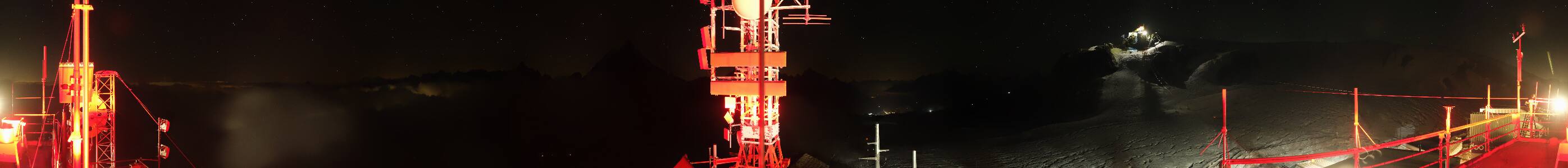 Cervinia Plateau Rosa snow cam captured at 5 October 2026 at 11:50 pm GMT+2