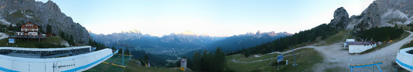 Cortina d'Ampezzo Duca d'Aosta snow cam captured at 15 September 2026 at 7:20 pm GMT+2